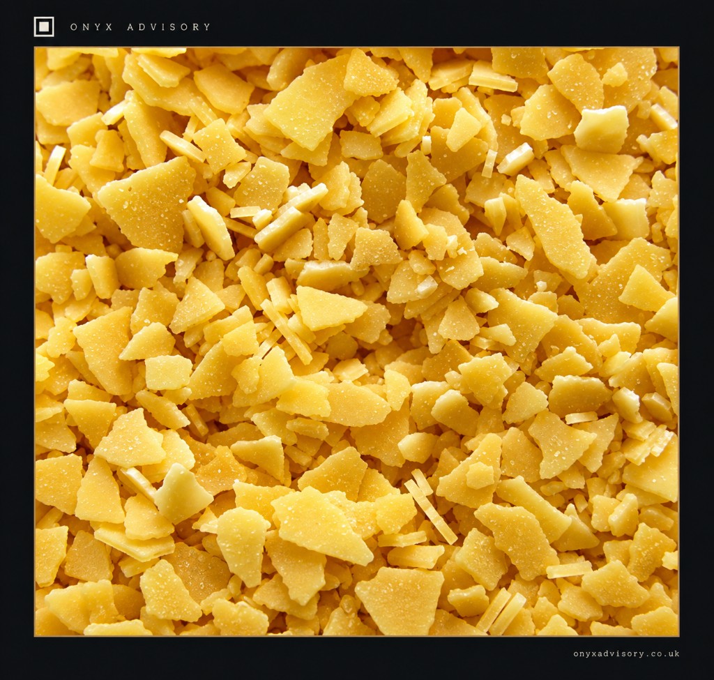 TNT as pale yellow flakes